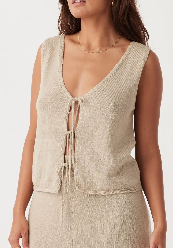 Poppy Vest - Taupe