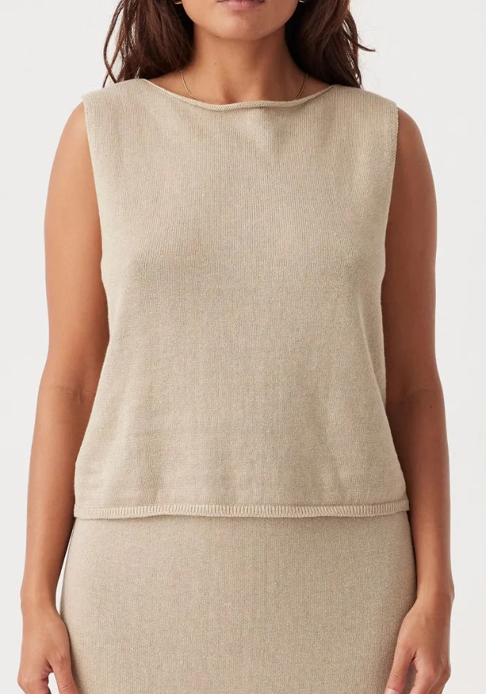Poppy Vest - Taupe