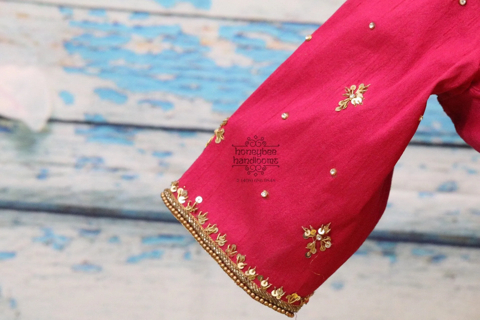 Preorder - Saree Blouse | Stitched blouse | Blouse|Silk Blouse | Pure silk | pink blouse| indian Blouse|bollywood Blouse- HoneyBee Handlooms