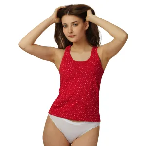 Printed Super Soft Cotton Stretch Racerback Tank Top