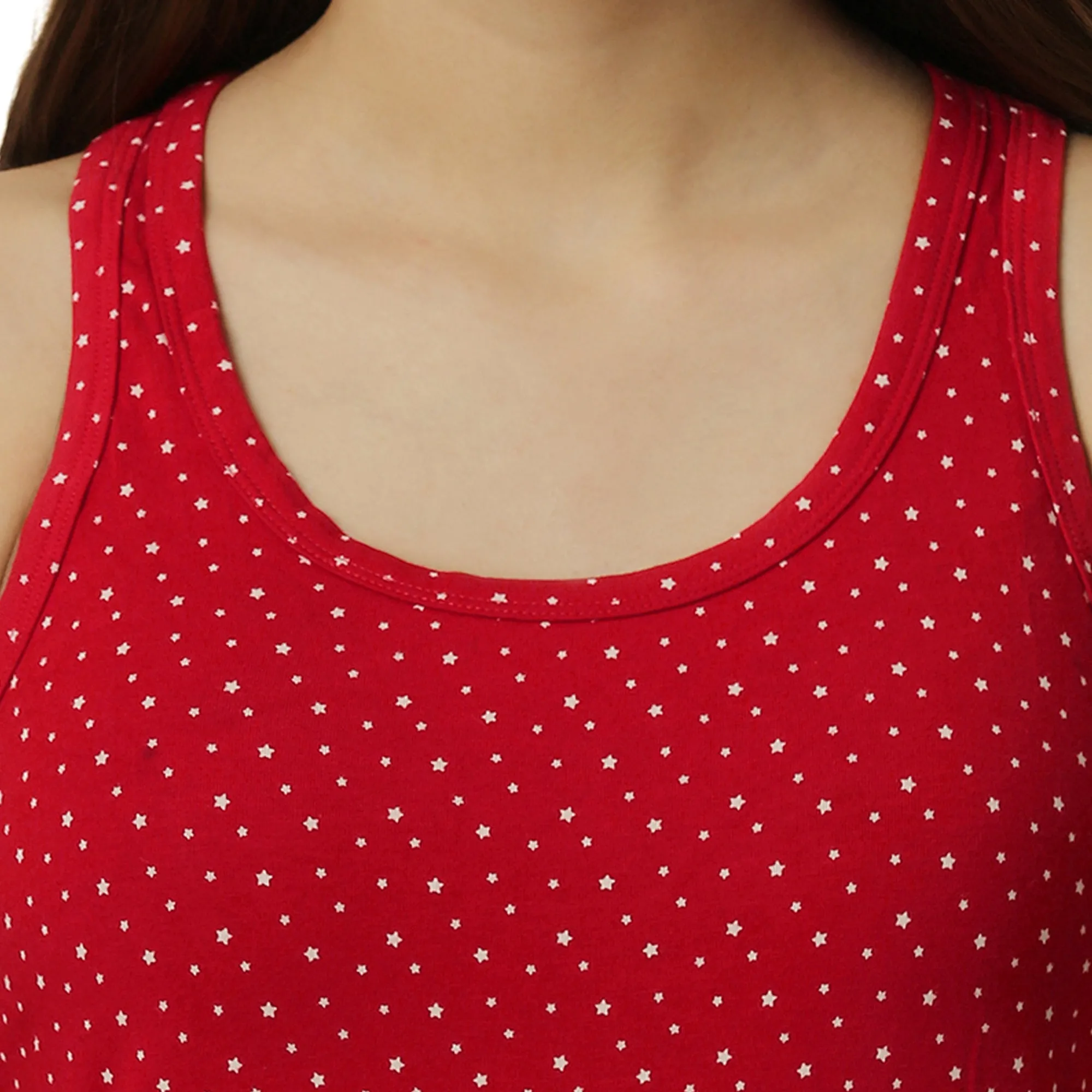 Printed Super Soft Cotton Stretch Racerback Tank Top