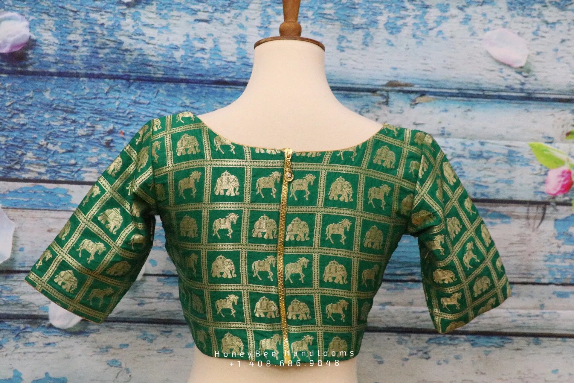 Pure Benaras blouse ,brocade blouse,green banaras blouse,bot neck blouse,saree stitched blouse,fancy saree blouse,ready to wear saree blouse