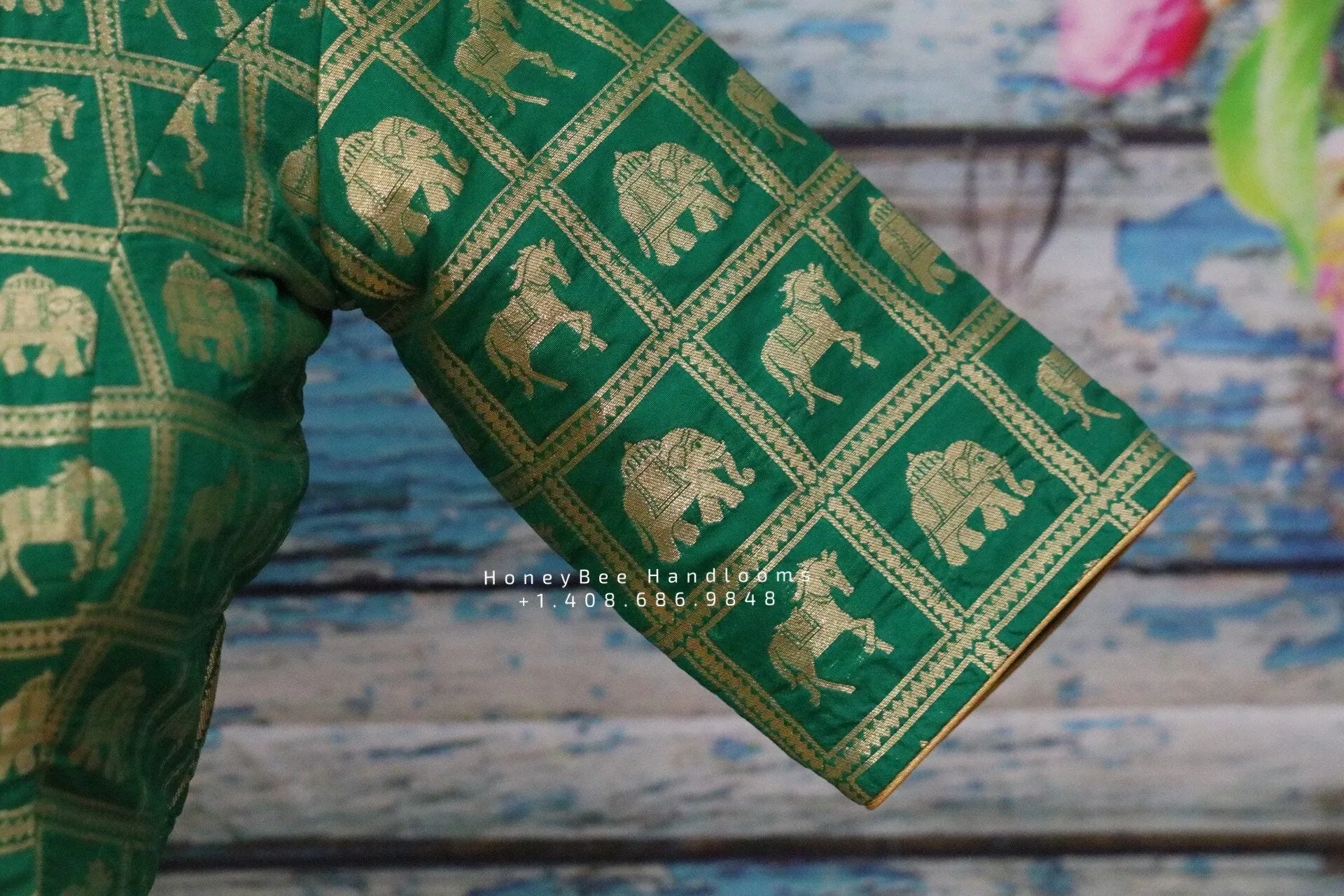 Pure Benaras blouse ,brocade blouse,green banaras blouse,bot neck blouse,saree stitched blouse,fancy saree blouse,ready to wear saree blouse