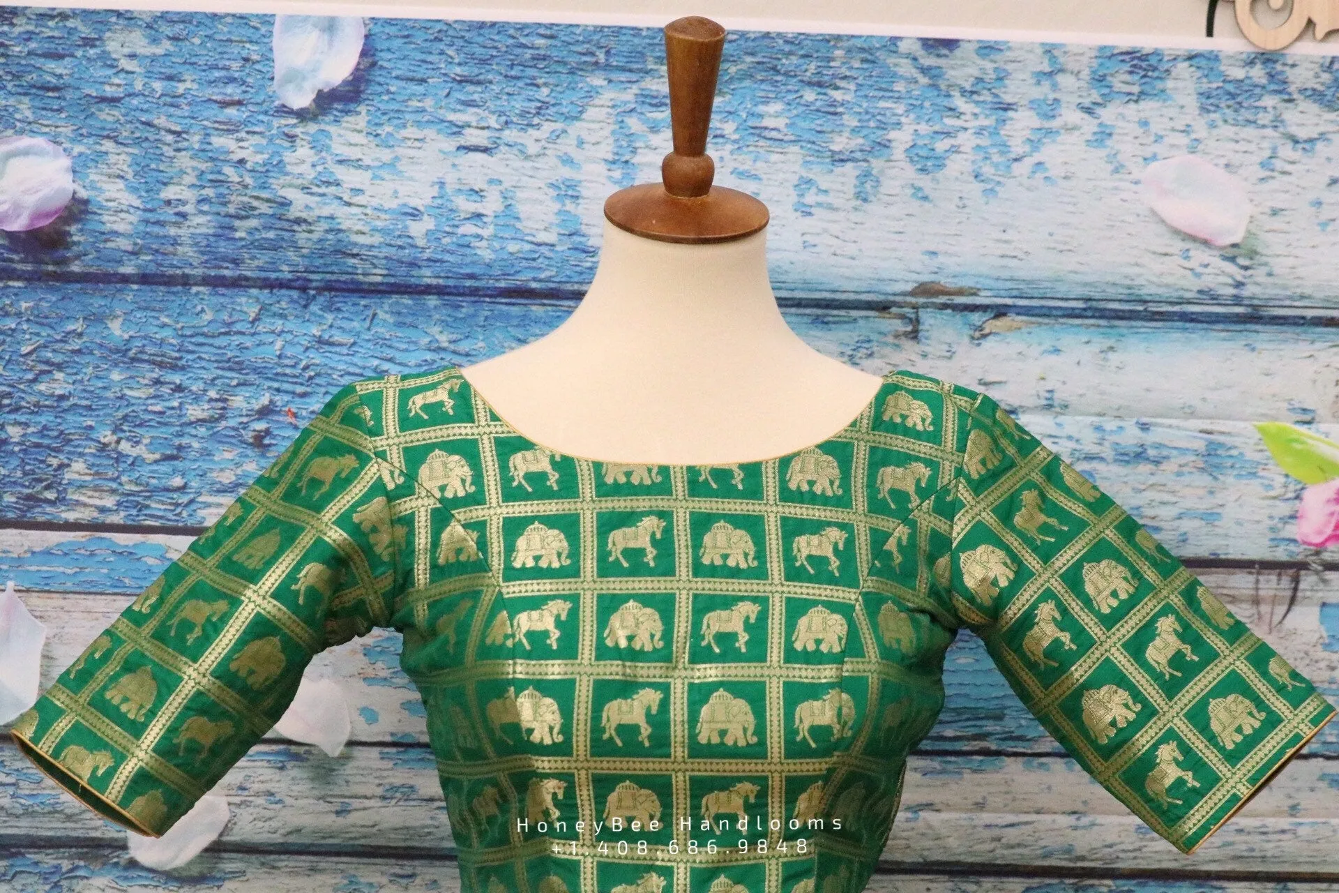 Pure Benaras blouse ,brocade blouse,green banaras blouse,bot neck blouse,saree stitched blouse,fancy saree blouse,ready to wear saree blouse