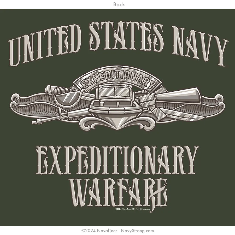 "Expeditionary Warfare" Hooded Sweatshirt | Military Green