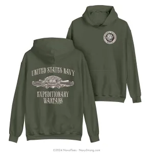 "Expeditionary Warfare" Hooded Sweatshirt | Military Green