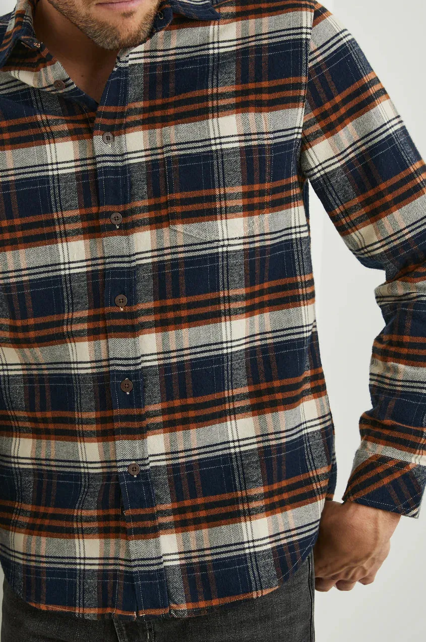 Rails - Forrest Shirt - Oat Umber Steel