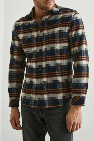 Rails - Forrest Shirt - Oat Umber Steel