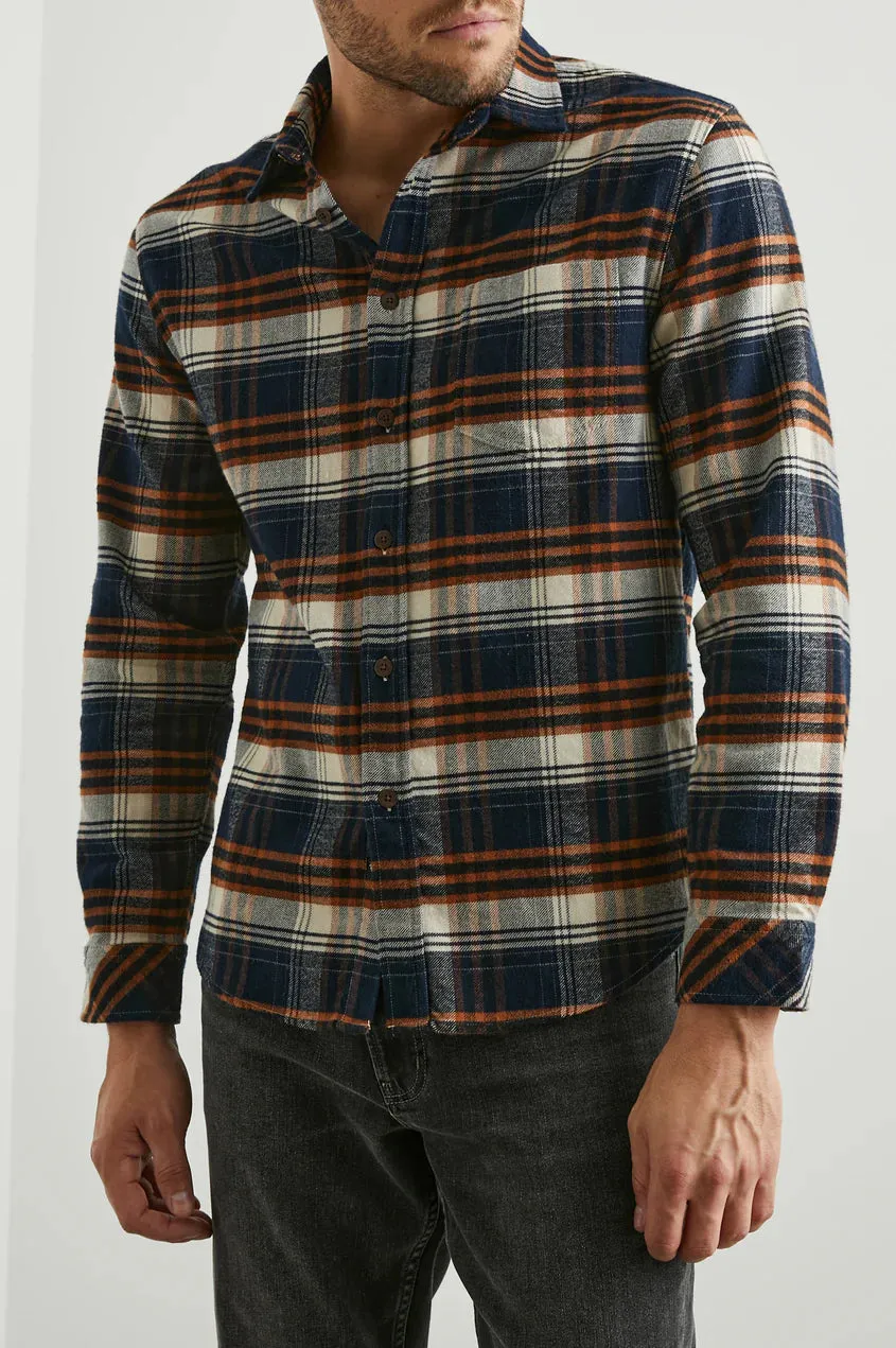 Rails - Forrest Shirt - Oat Umber Steel