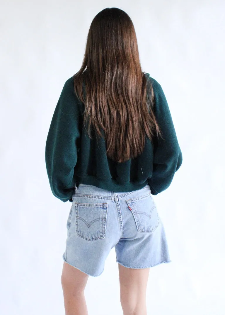 RCYCLD Collared Crop Sweatshirt