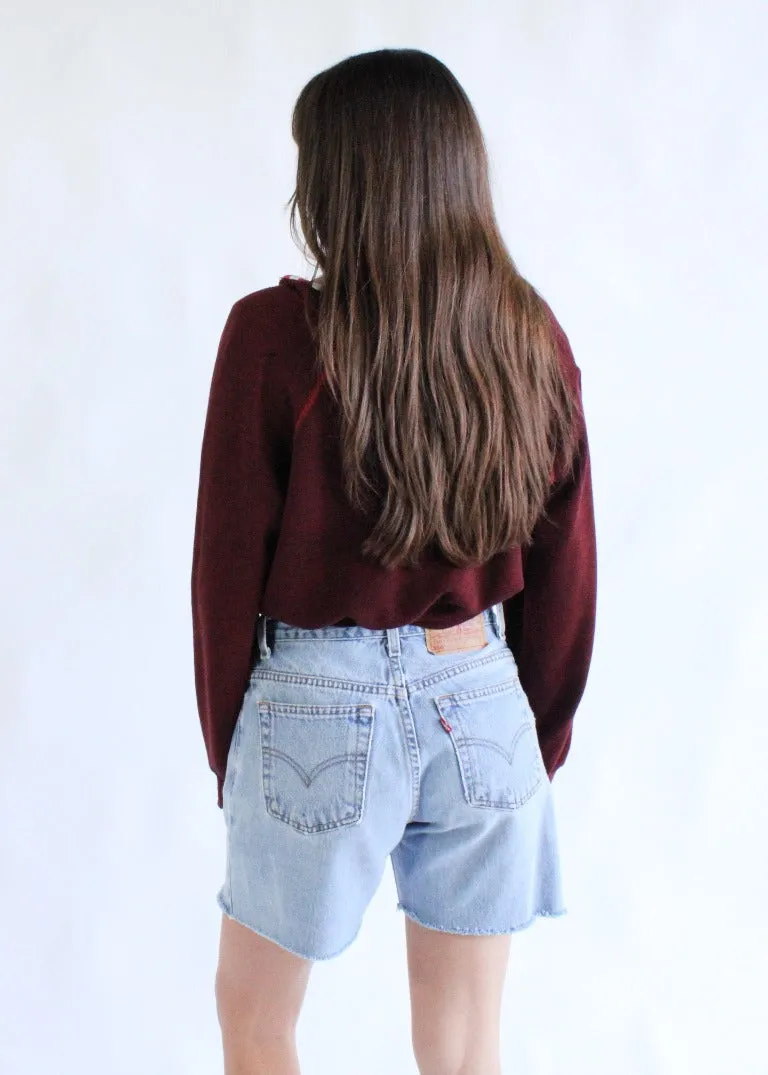 RCYCLD Collared Crop Sweatshirt