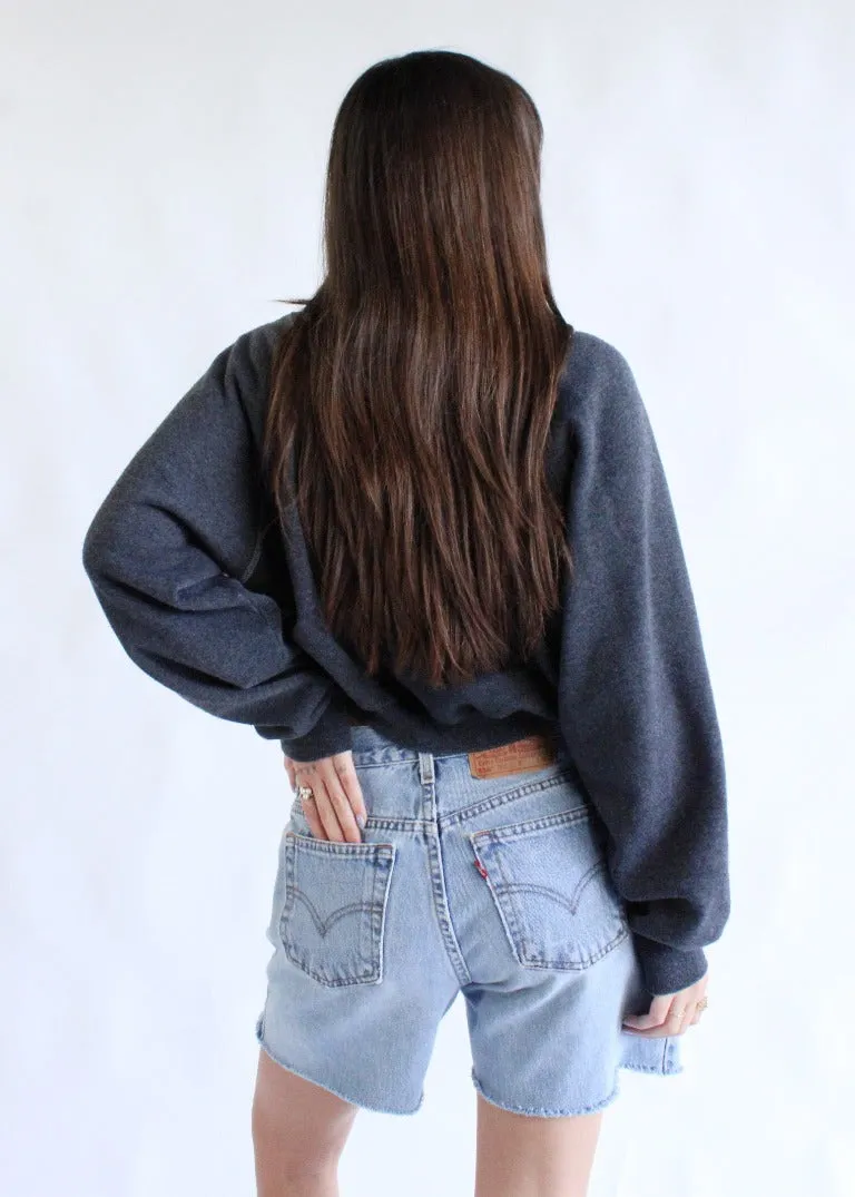RCYCLD Collared Crop Sweatshirt