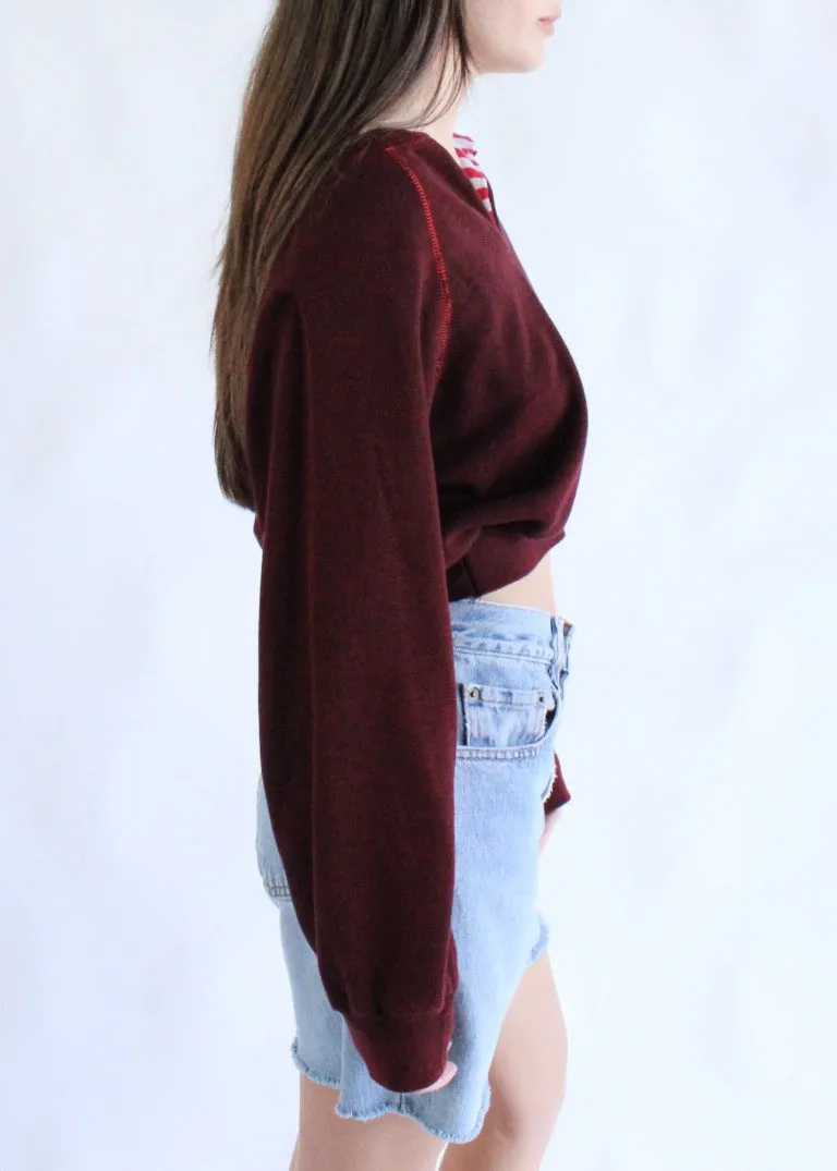RCYCLD Collared Crop Sweatshirt