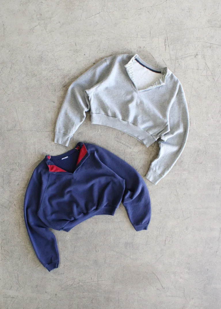 RCYCLD Collared Crop Sweatshirt