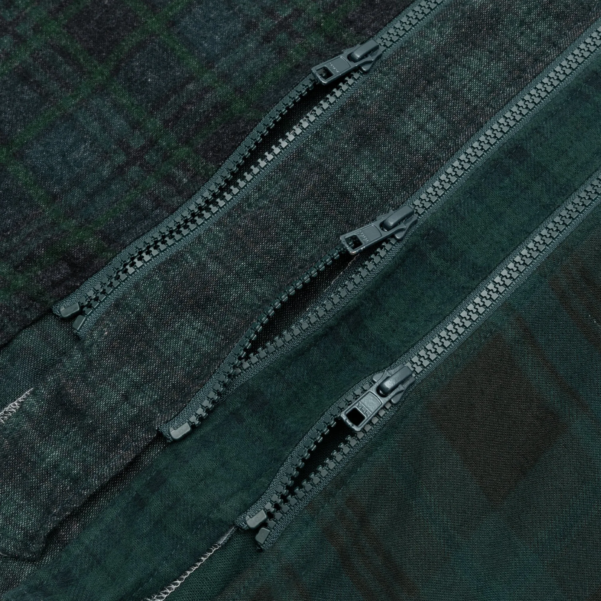 REBUILD BY NEEDLES 7 CUTS ZIPPED WIDE SHIRT