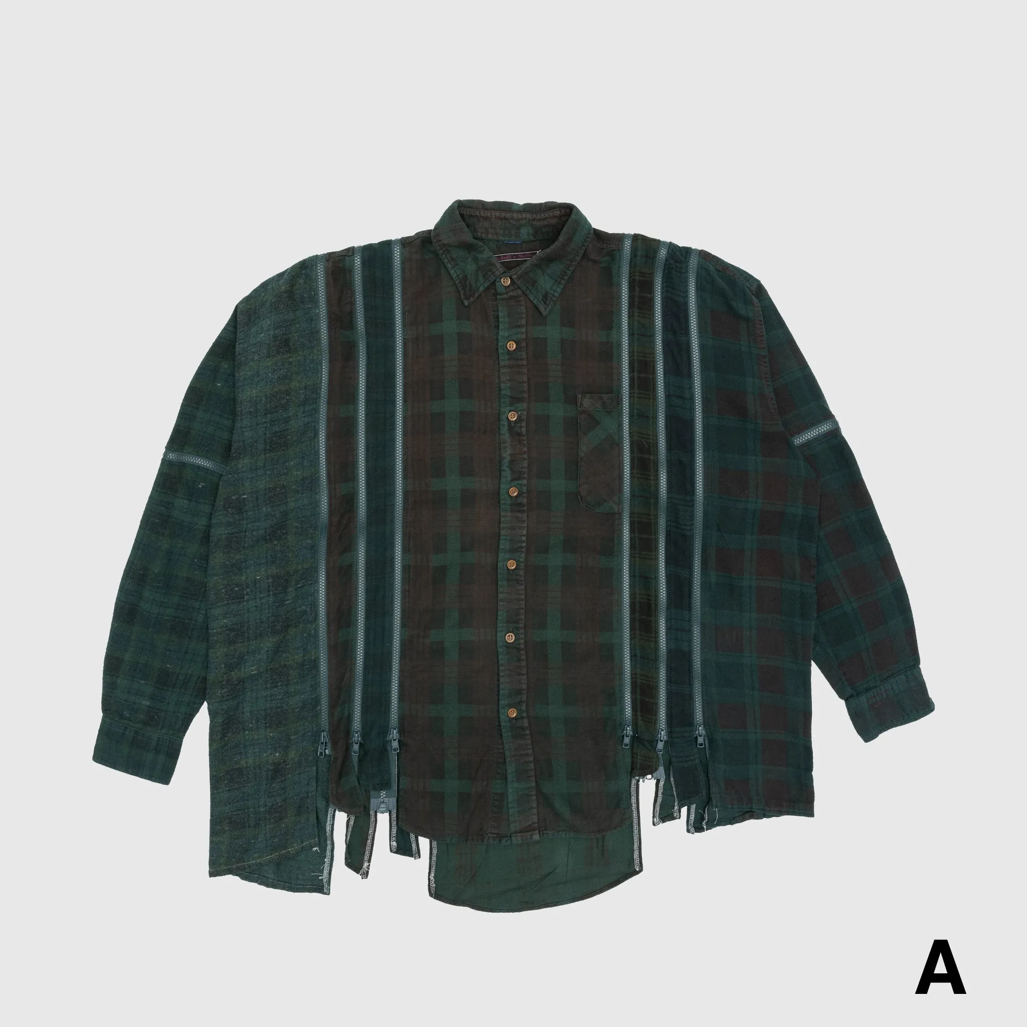 REBUILD BY NEEDLES 7 CUTS ZIPPED WIDE SHIRT