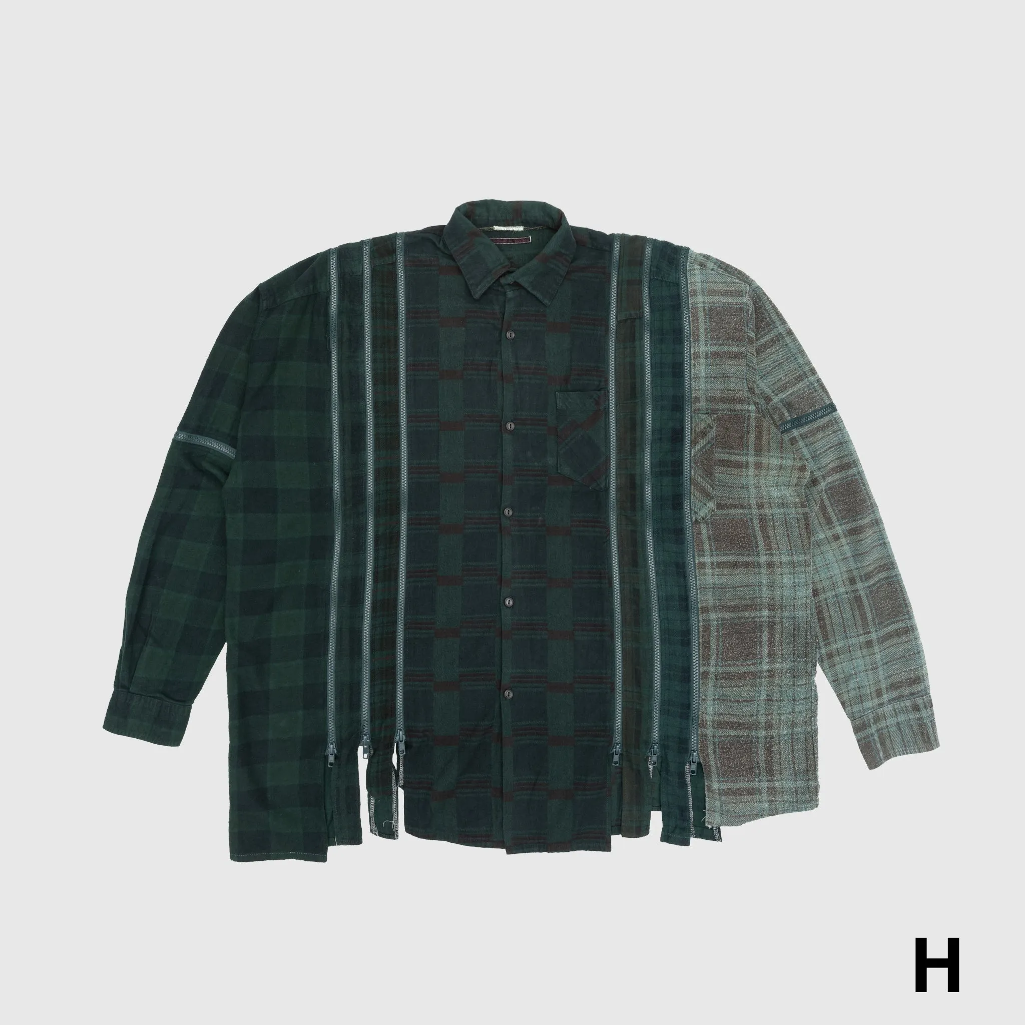 REBUILD BY NEEDLES 7 CUTS ZIPPED WIDE SHIRT