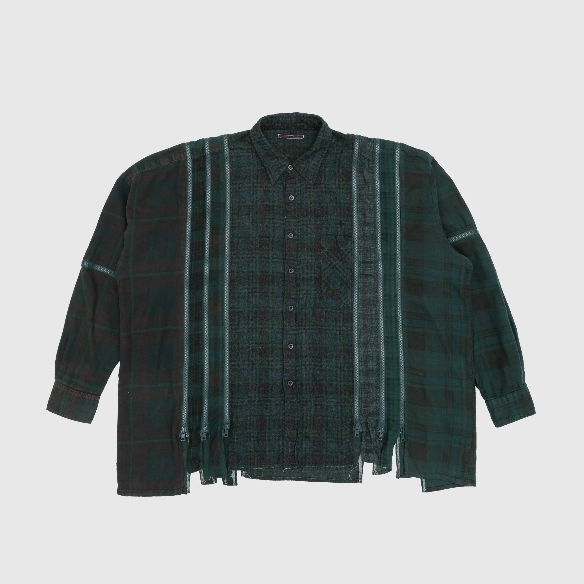 REBUILD BY NEEDLES 7 CUTS ZIPPED WIDE SHIRT