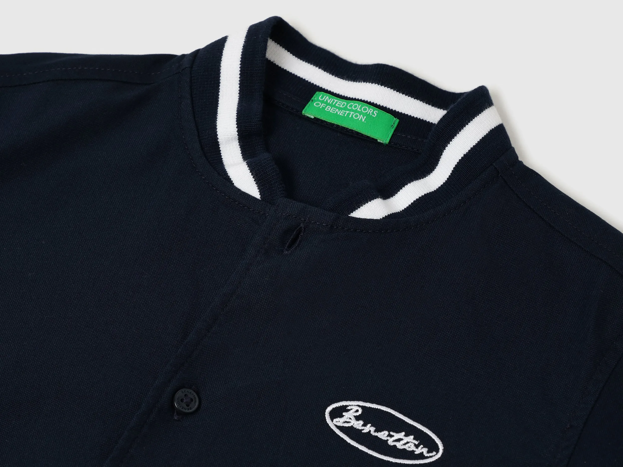 Regular Fit Mandarin Collar Solid Oxford Shirt