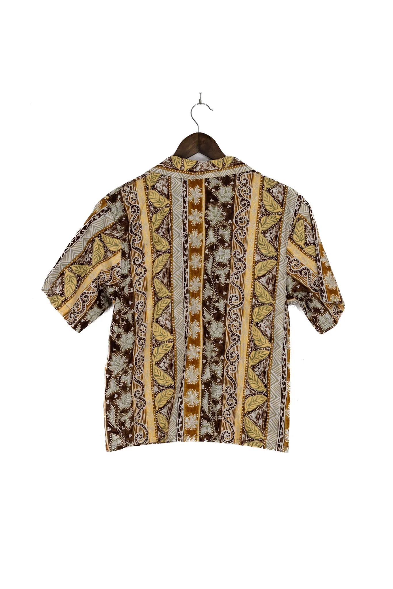 Retro Brown Floral Button Down