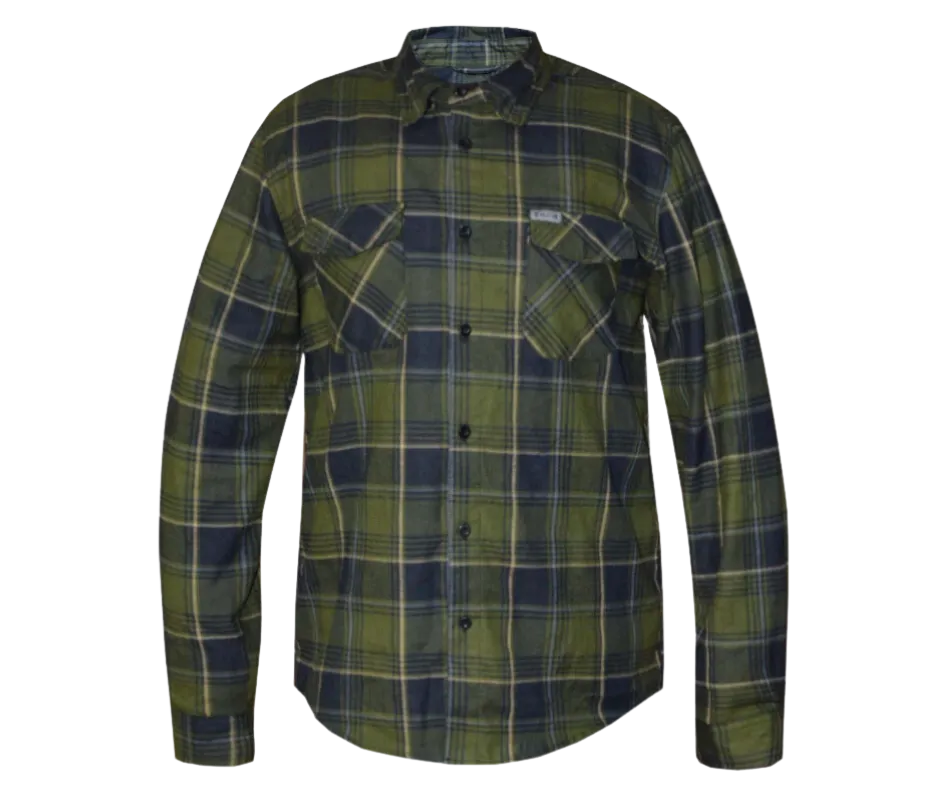 Revolution Gear Plaid Black and Green Flannel Shirt