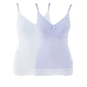 Rhonda Shear 2 Pack Pin Up Camisoles With Lace Trim