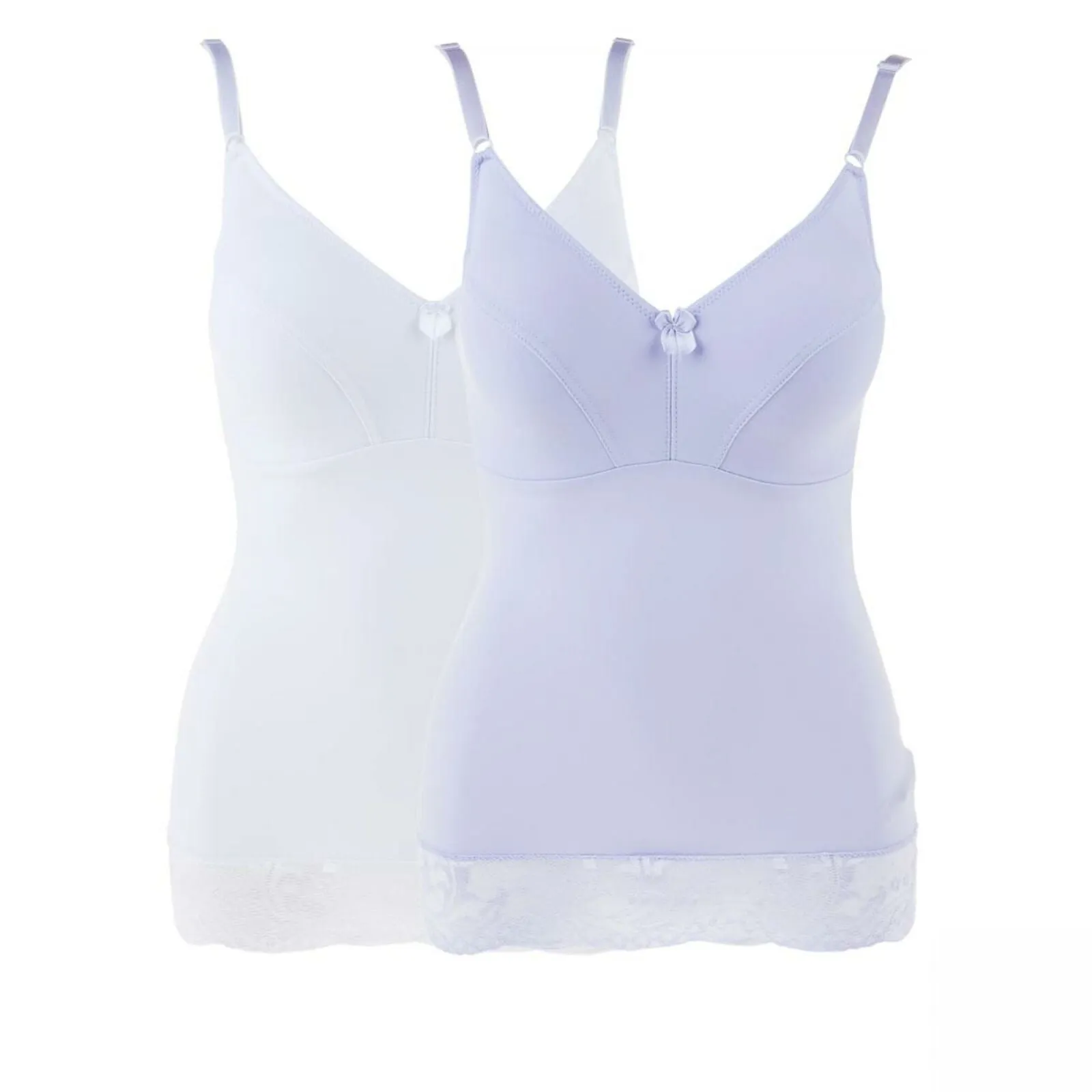 Rhonda Shear 2 Pack Pin Up Camisoles With Lace Trim