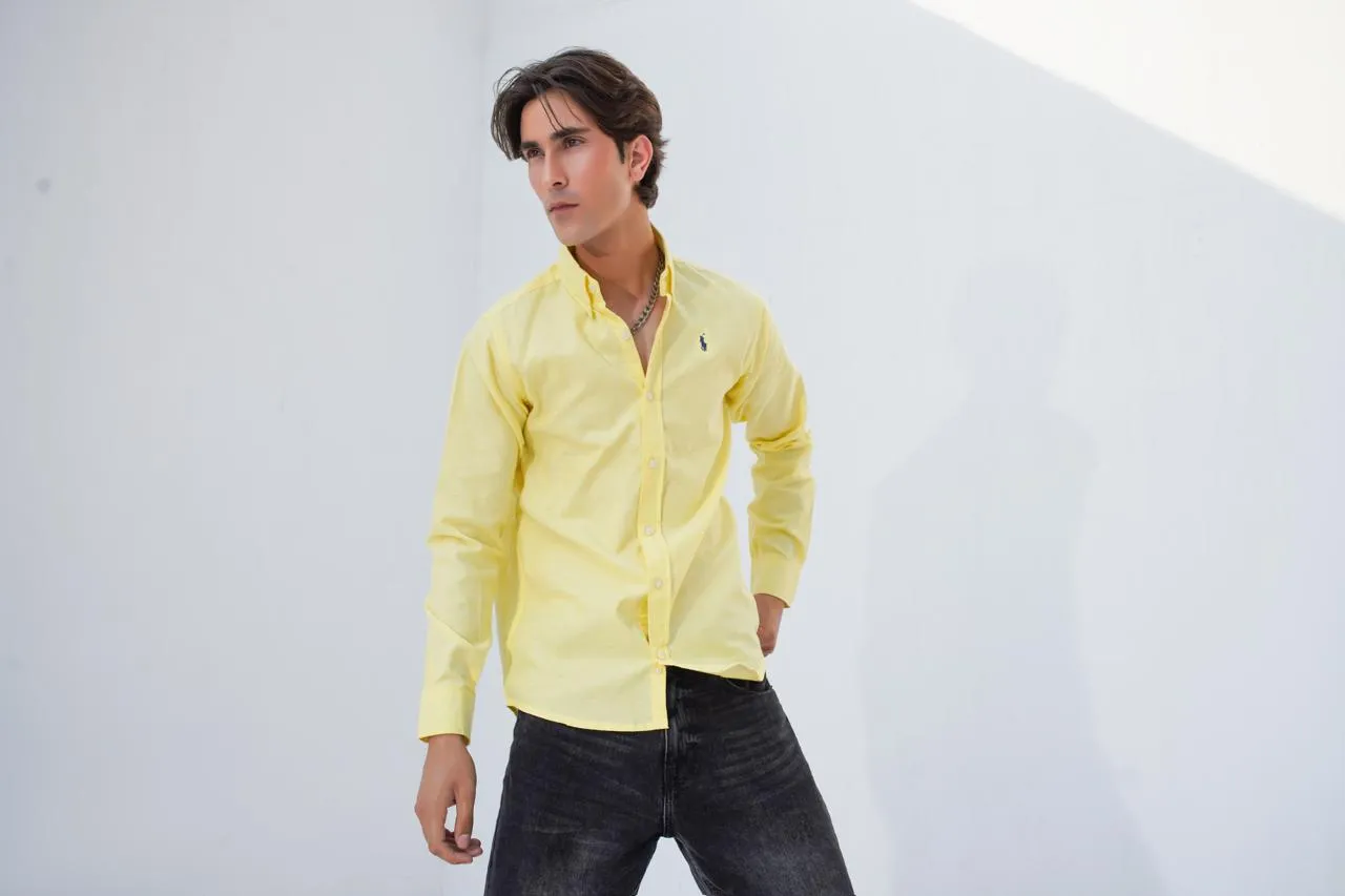 RL polo small pony Casual Shirt Yellow-J