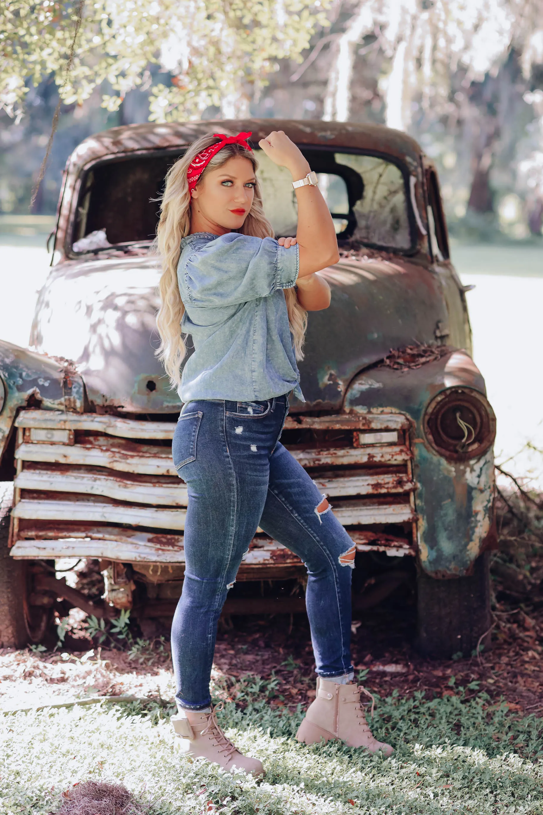 Rogue Chambray Blouse - Dark