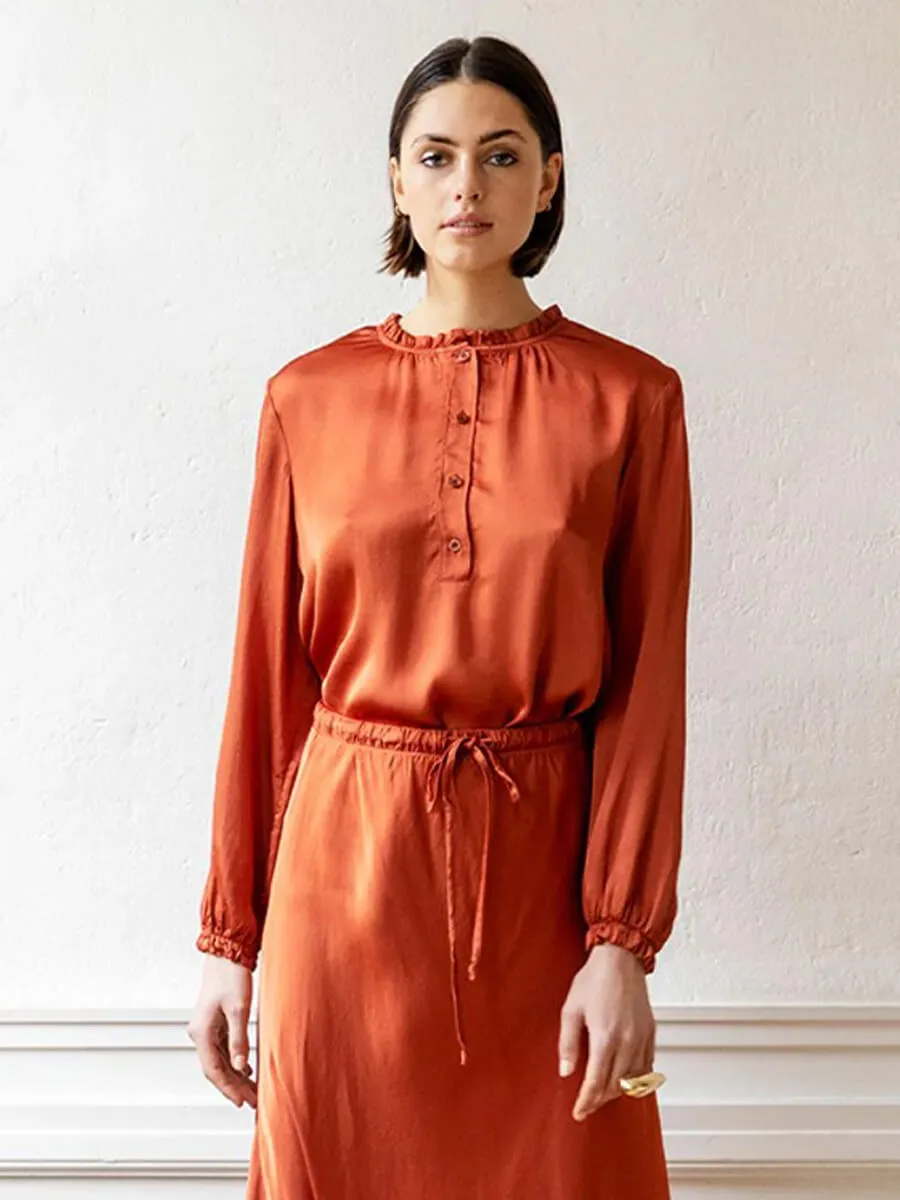 Rosita Blouse - Burgundy