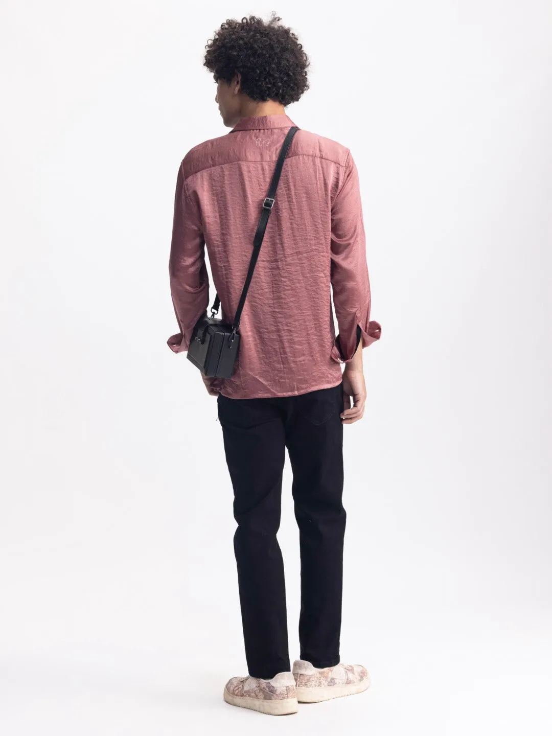 Rust Plain Casual Shirt