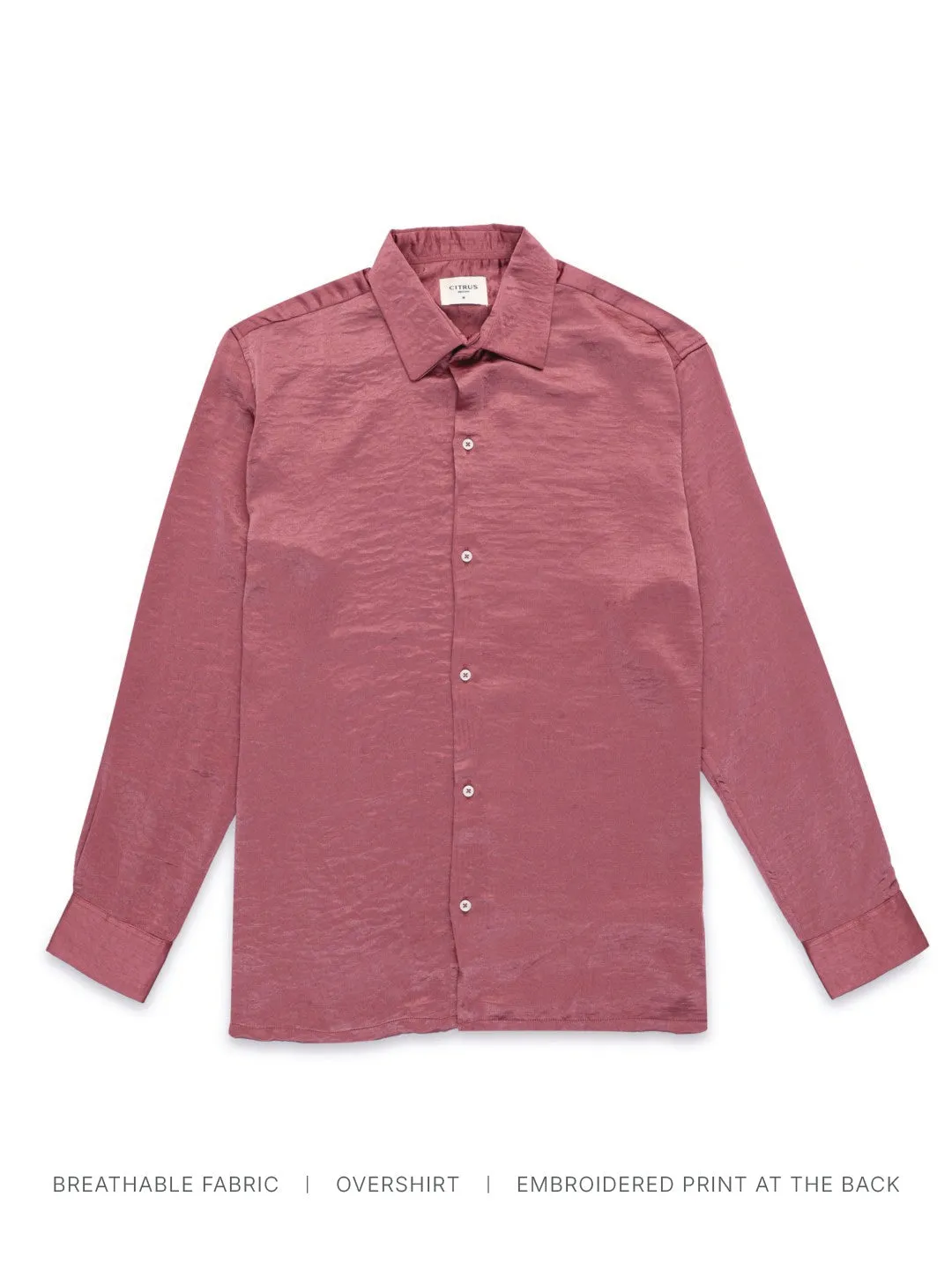 Rust Plain Casual Shirt