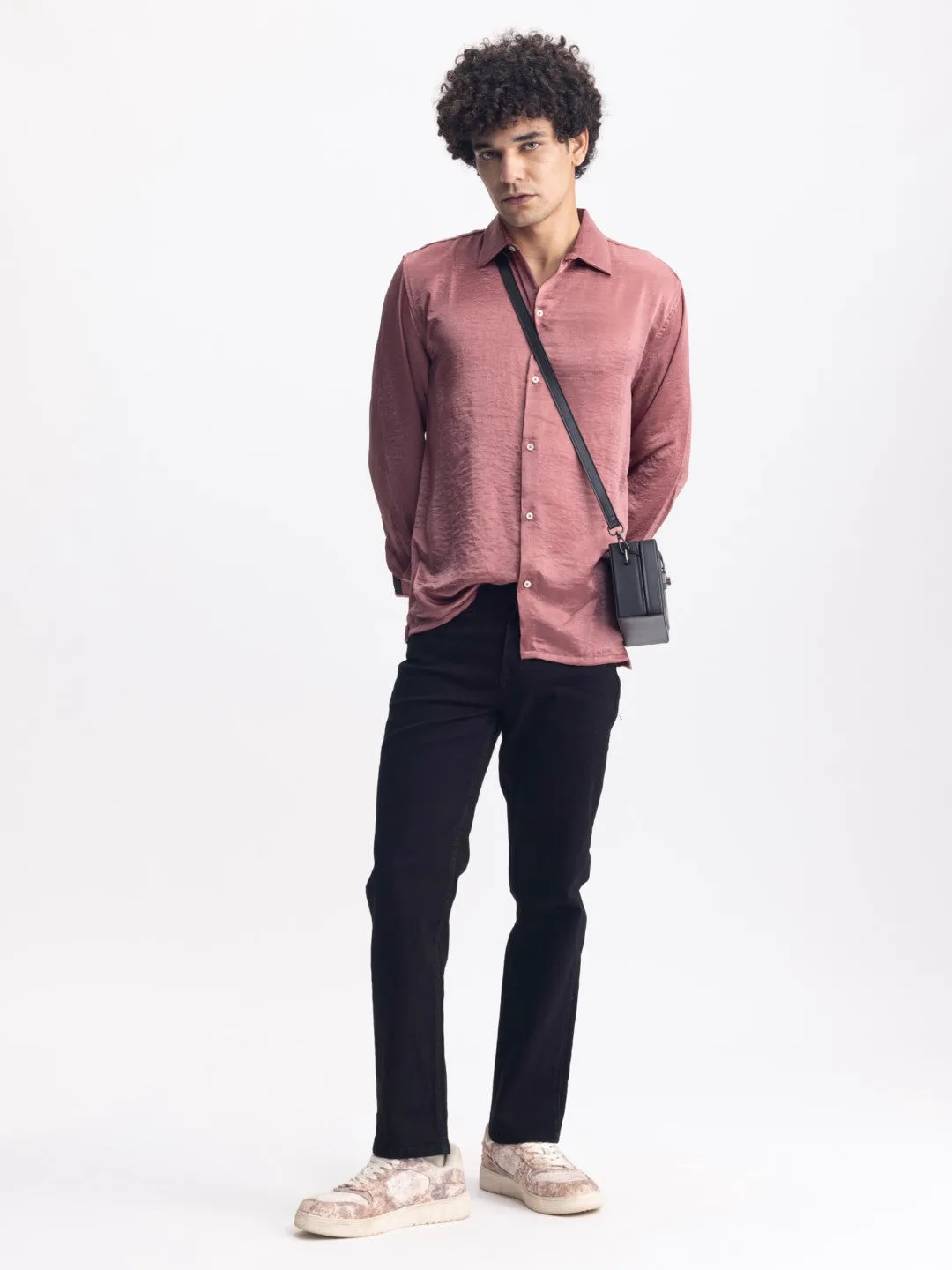 Rust Plain Casual Shirt