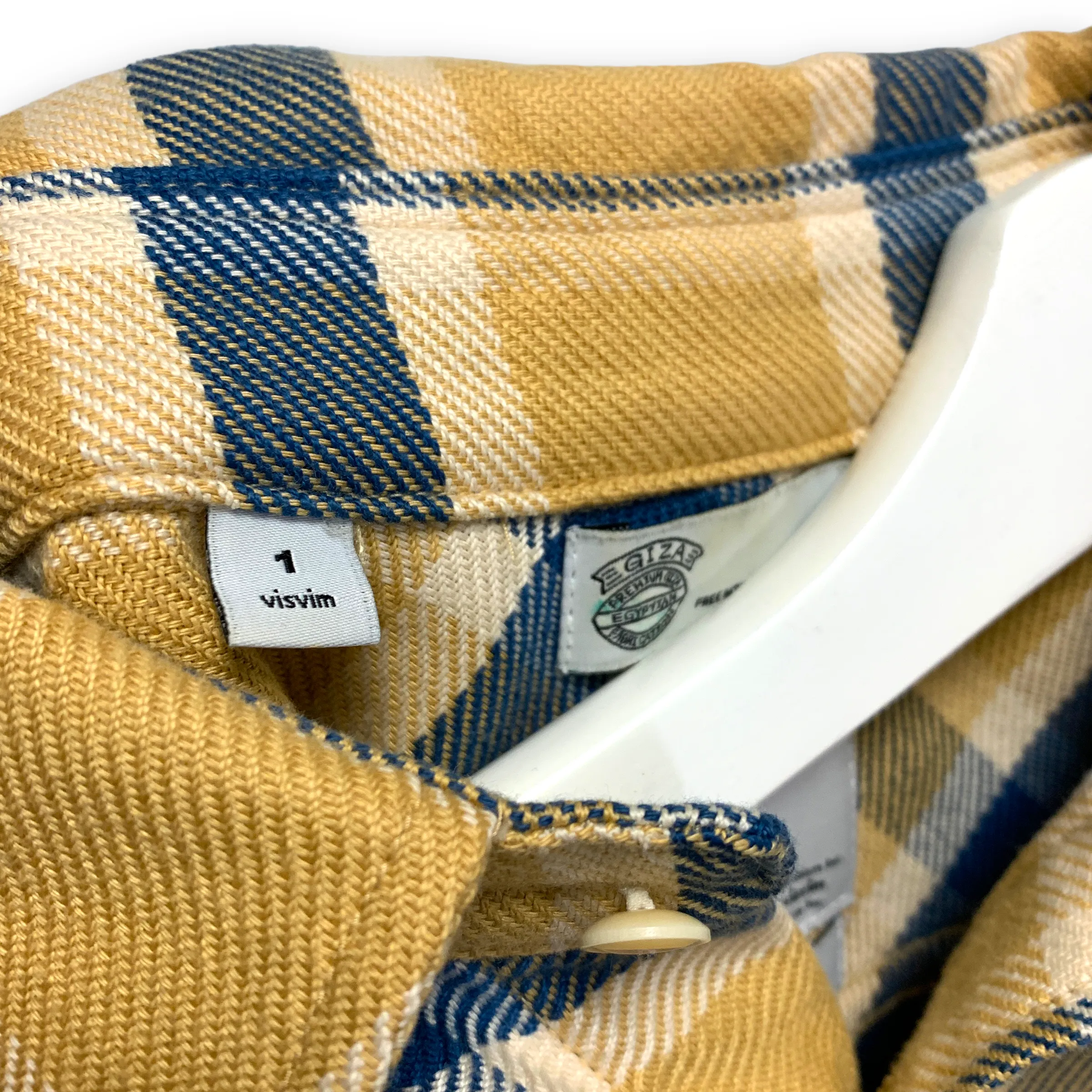 [S] Visvim Reindeer Flannel L/S Shirt Beige / Navy