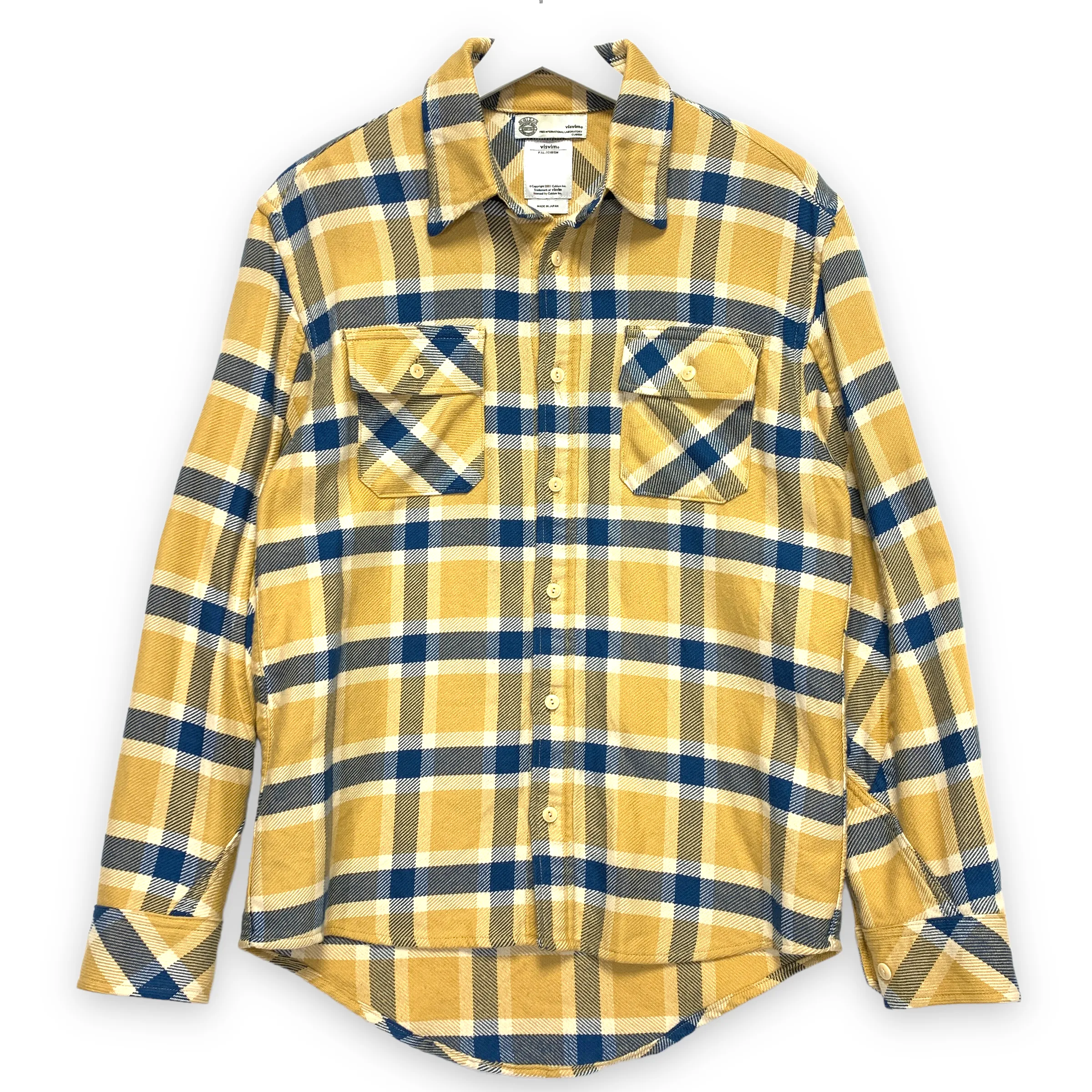 [S] Visvim Reindeer Flannel L/S Shirt Beige / Navy