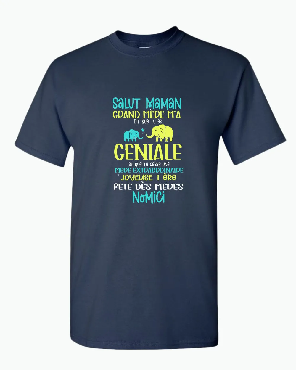Salut maman grand mere m'a dit que tu es geniale t-shirt, frenc t-shirt, dad tees