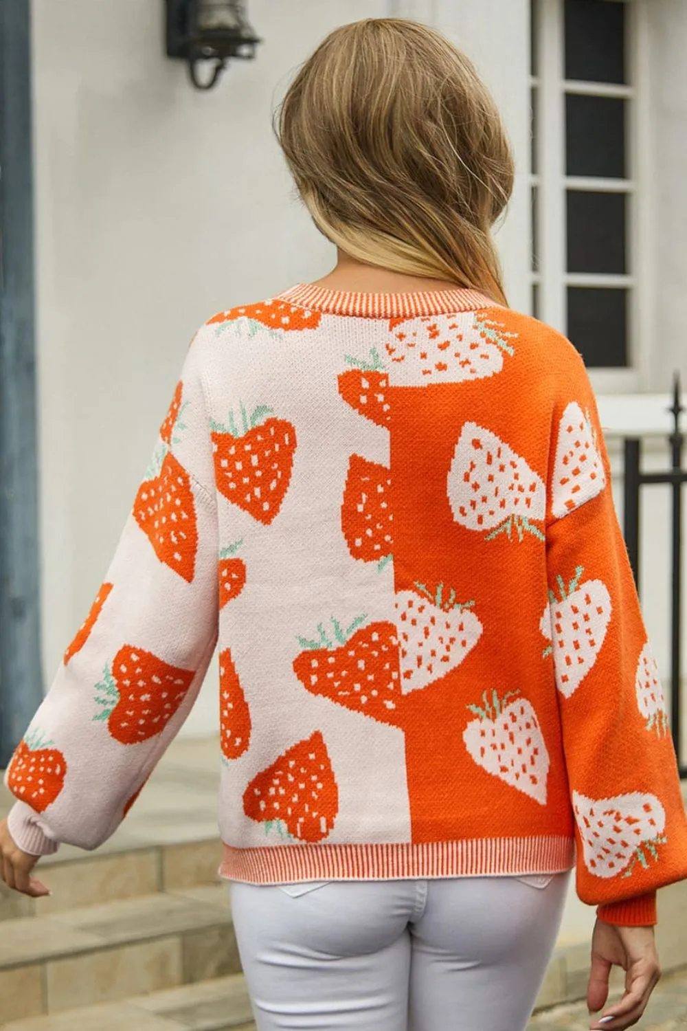 Sammie Printed V-Neck Button-Down Long Sleeve Cardigan