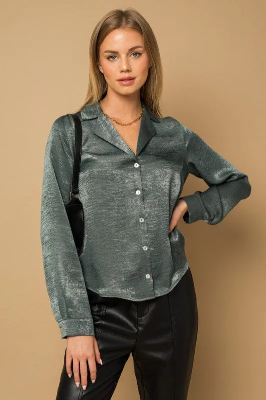 Sarah Satin Blouse Top