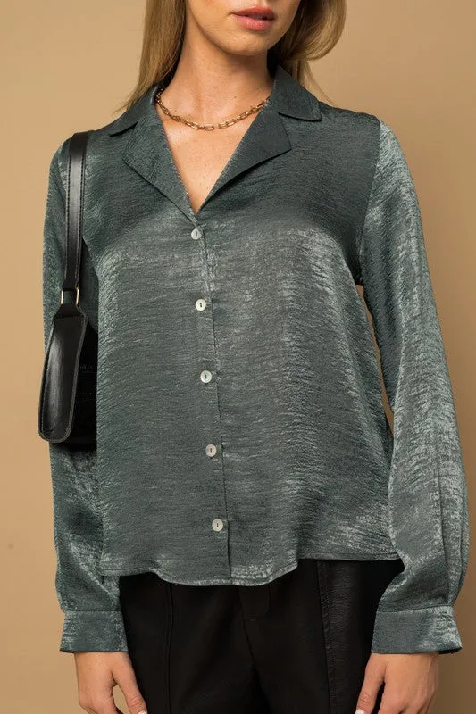 Sarah Satin Blouse Top