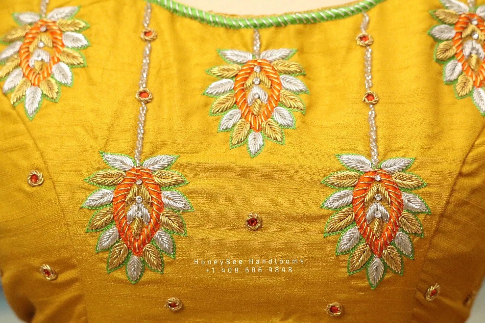 Saree Blouse| Saree Blouse |Maggam Work Blouse | saree stitched Blouse| Bollywood Blouse | Zardosi Work Blouse | Green Blouse | Nihira