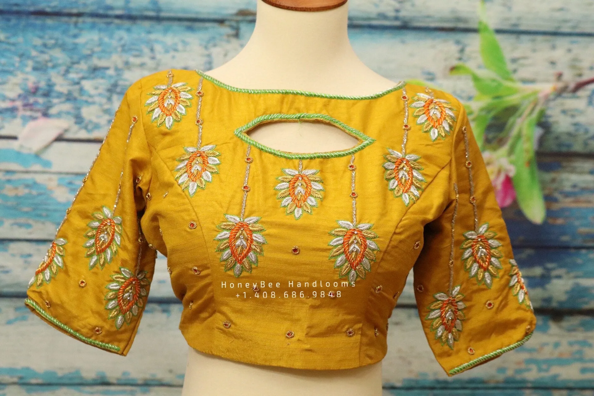 Saree Blouse| Saree Blouse |Maggam Work Blouse | saree stitched Blouse| Bollywood Blouse | Zardosi Work Blouse | Green Blouse | Nihira