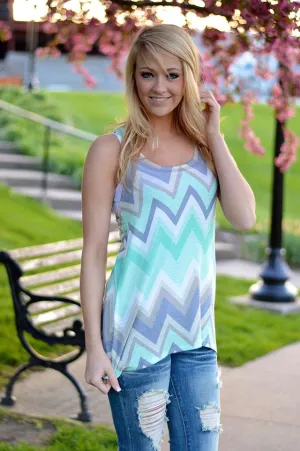 Sassy in Mint Tank Top