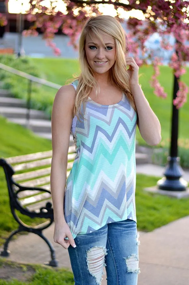 Sassy in Mint Tank Top