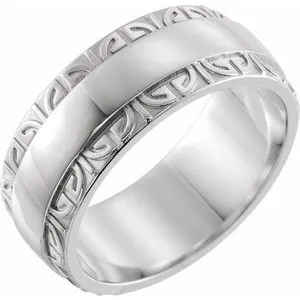 Sculptural Edge Band 52209 - 8 mm