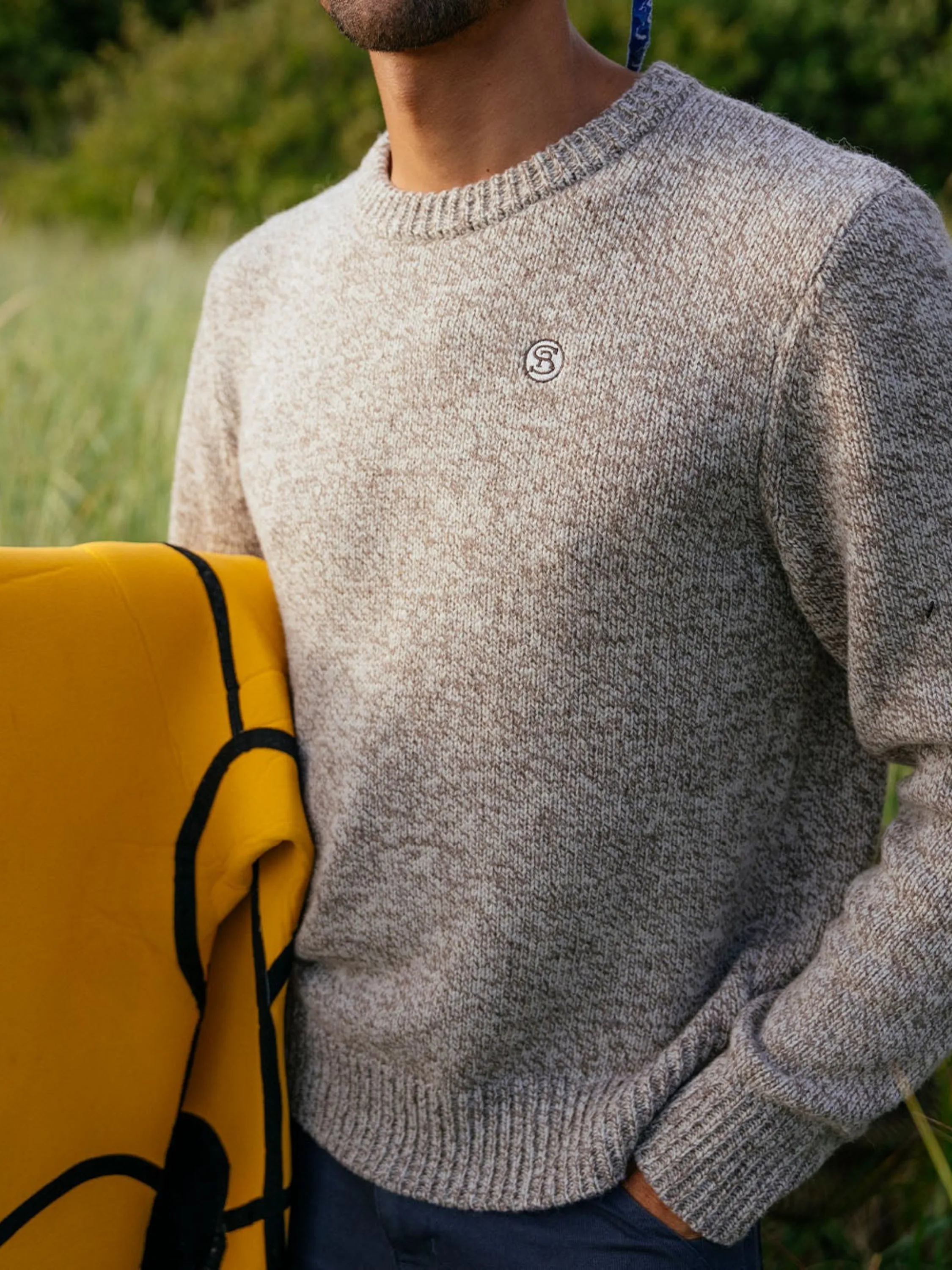 Seager Wharf Knit Sweater - Salt & Pepper