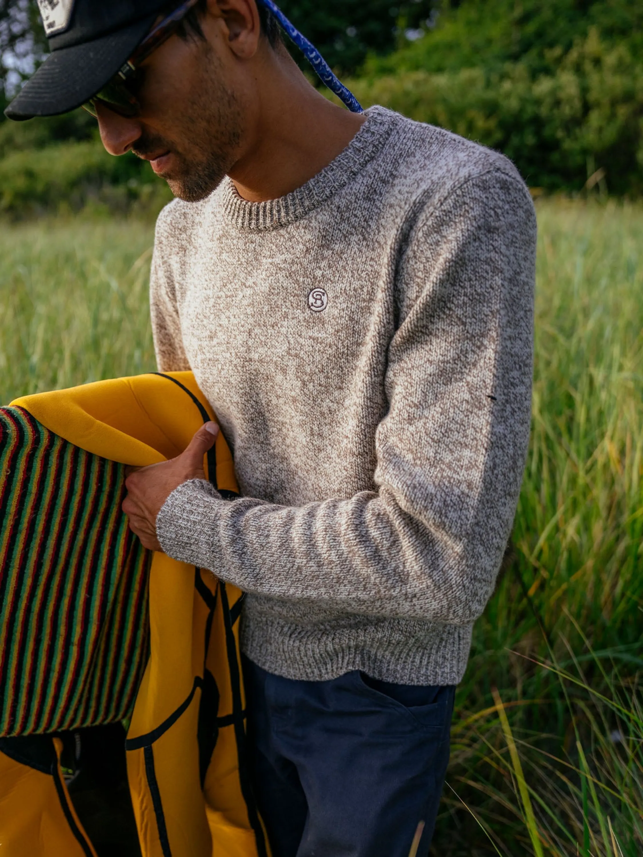 Seager Wharf Knit Sweater - Salt & Pepper