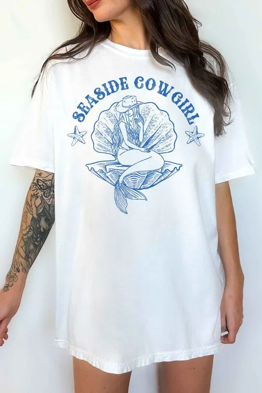 SEASIDE COWGIRL WESTERN COUNTRY OVERSIZED TEE