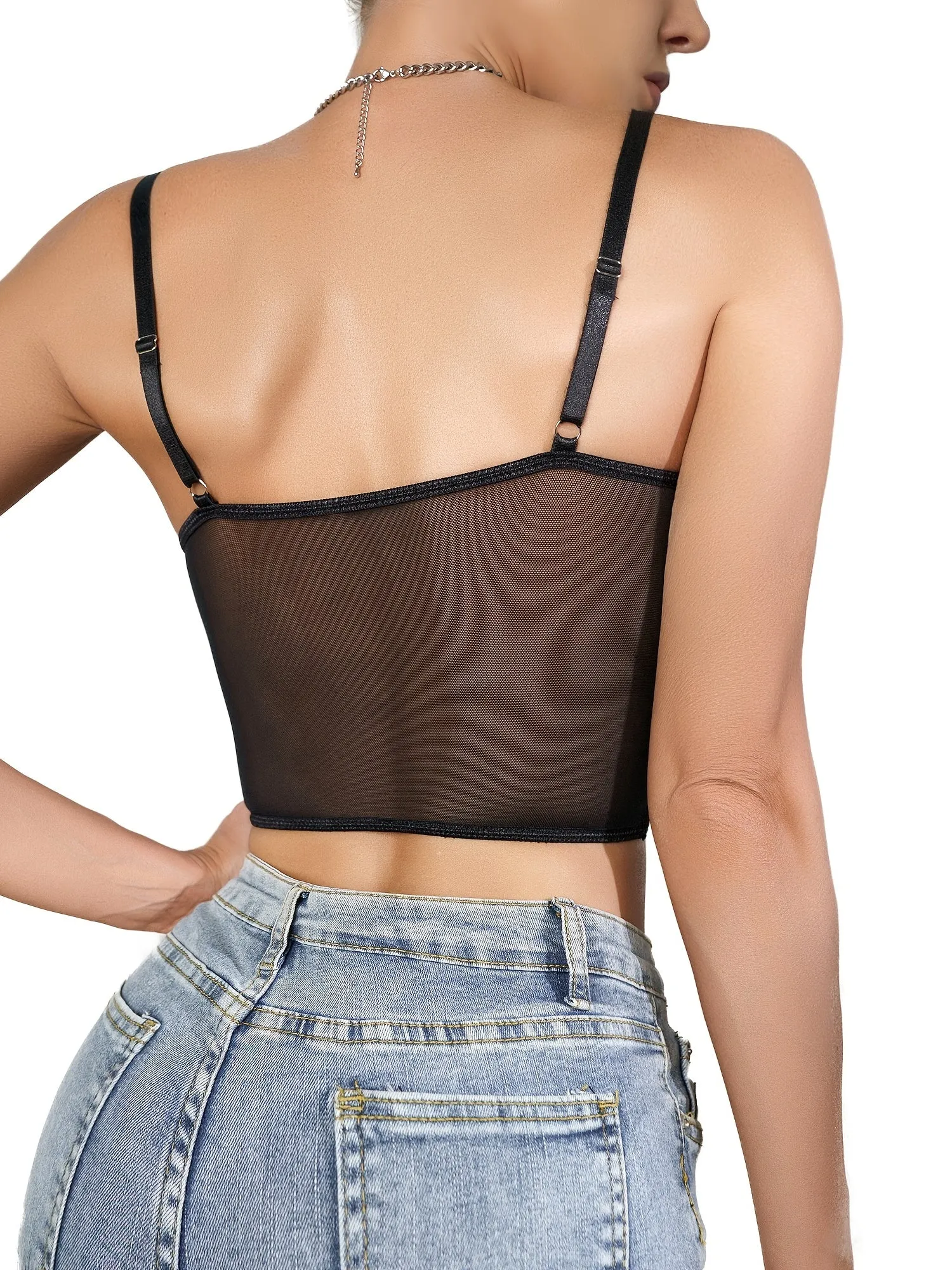 Sexy Lace Trim Spaghetti Strap Crop Top Camisole - Women's Intimate Apparel for Summer
