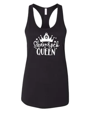 Shamrock Queen tank top women racerback st patrick's day tank top
