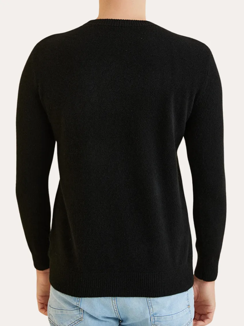 Signature Cashmere Sweater - Black